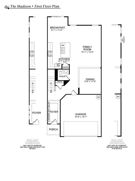 2D floor plan layout of this home in Harbor Crossing, Greensboro, NC (Image 5).