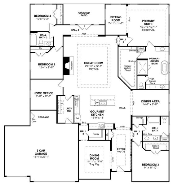 The Margaret floor plan by K. Hovnanian® Homes. 1st Floor shown. *Prices, plans, dimensions, features, specifications, materials, and availability of homes or communities are subject to change without notice or obligation.