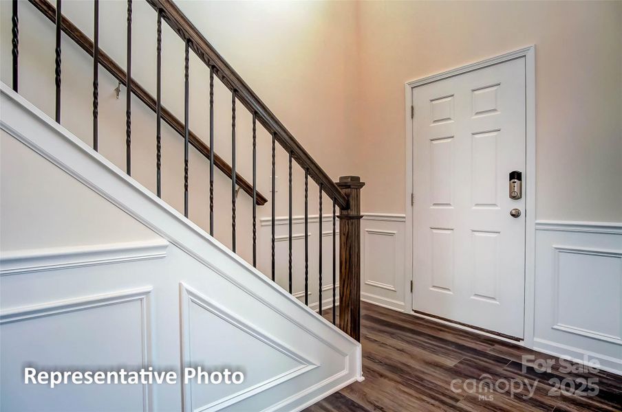 This home features metal stair balusters. This home features metal stair balusters.