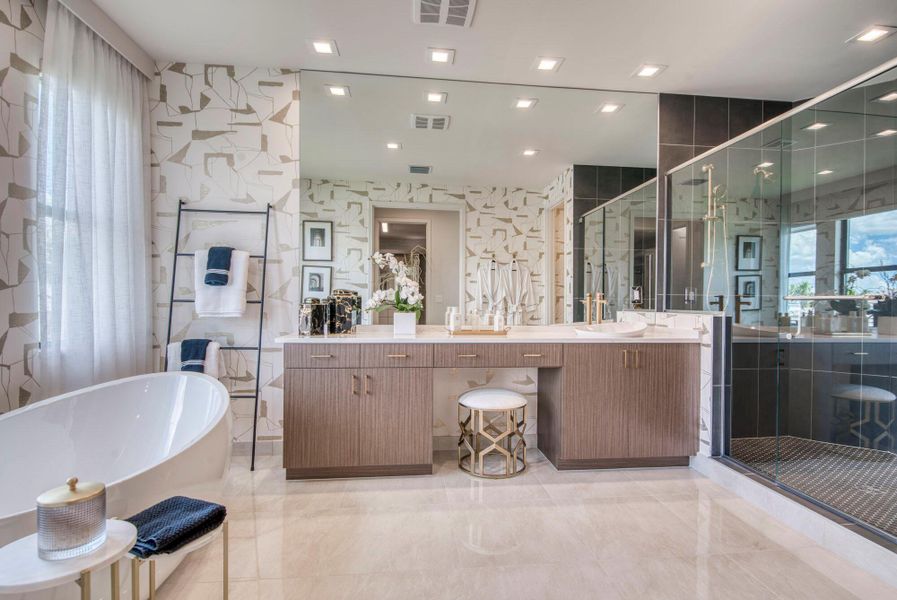 Furnished interior view inside a new home in Apex at Avenir, Palm Beach Gardens (Image 32).