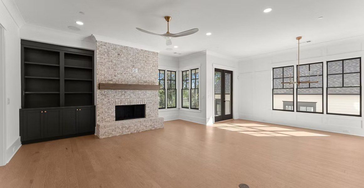 Representative unfurnished interior of a home built from the Trenton B by Bercher Homes in Malone's Pond, Ball Ground (Image 6). Representative unfurnished interior of a home built from the Trenton B by Bercher Homes in Malone's Pond, Ball Ground (Image 6).