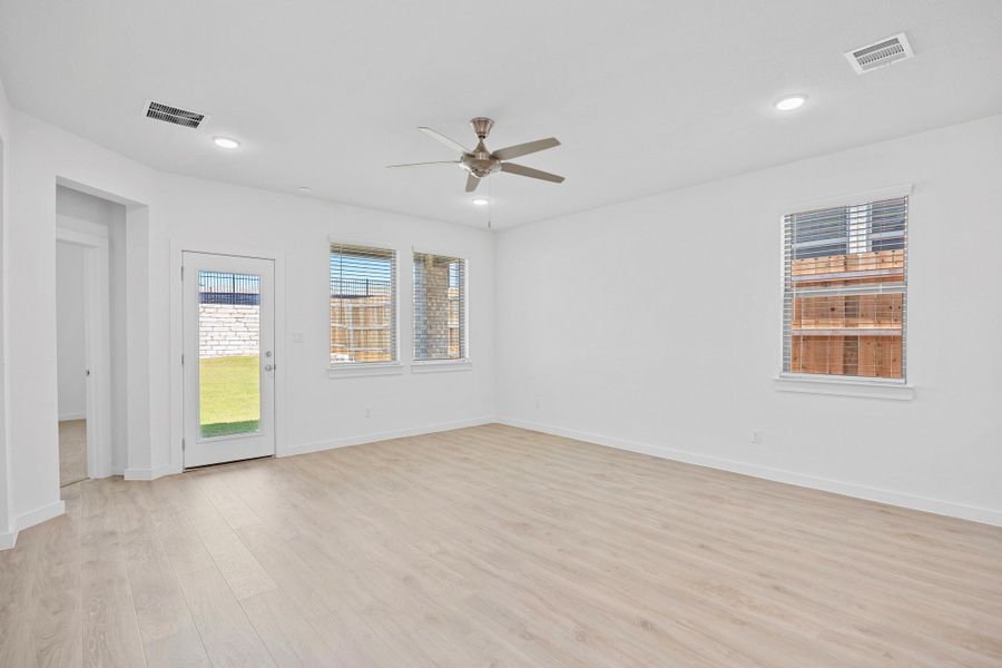 Living Room in the Oak home plan by Trophy Signature Homes – REPRESENTATIVE PHOTO Living Room in the Oak home plan by Trophy Signature Homes – REPRESENTATIVE PHOTO