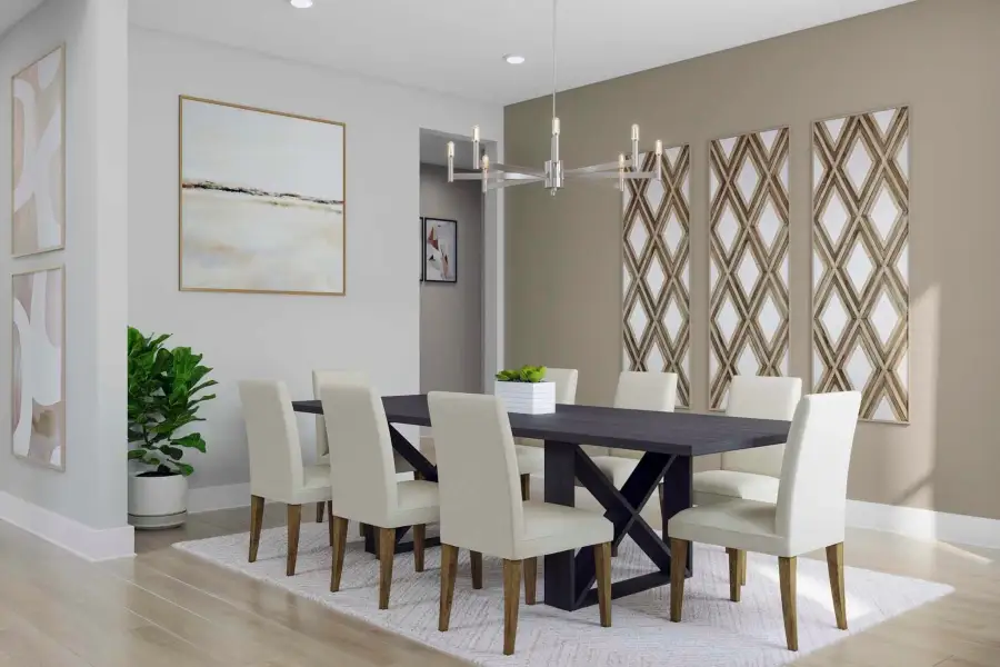 Furnished interior view inside a new home in Woodson’s Reserve, Spring (Image 5).