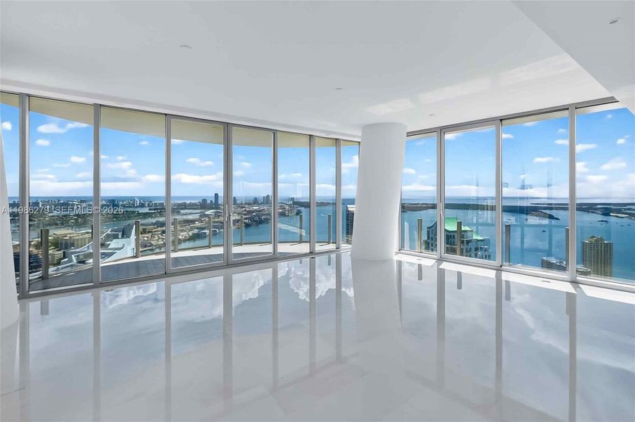 Spacious, unfurnished interior of a new home in Aston Martin Residences, Miami (Image 26). Spacious, unfurnished interior of a new home in Aston Martin Residences, Miami (Image 26).