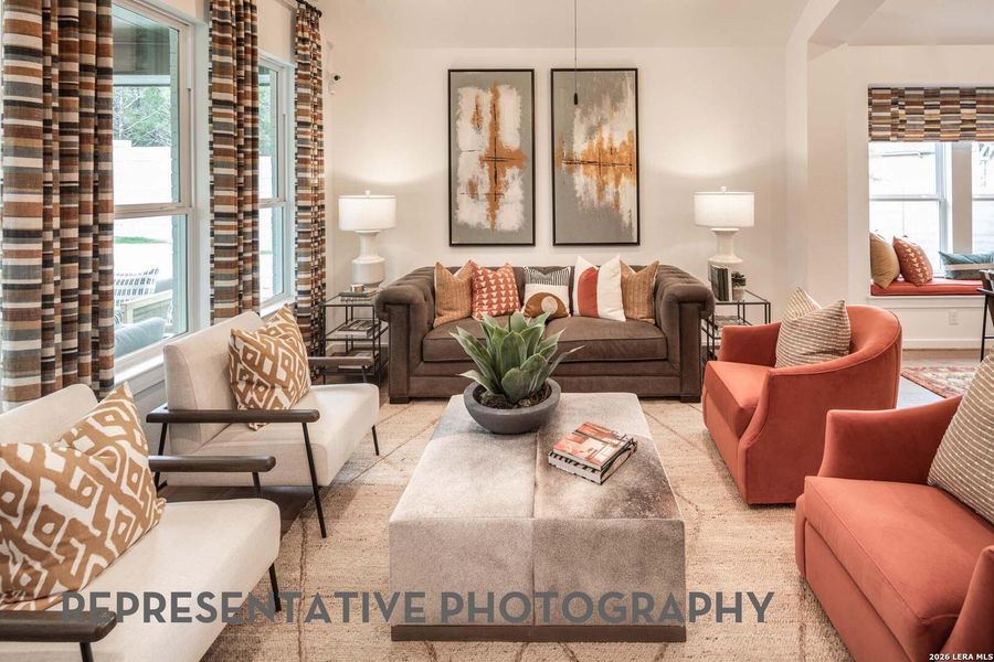 Furnished interior view inside a new home in Prominence, San Antonio (Image 10).