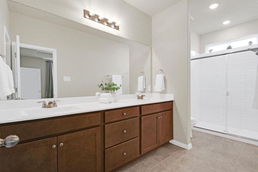 Furnished interior view inside a new home in The Cottages at Lariat, Liberty Hill (Image 7).