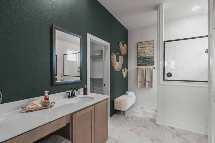 Representative furnished interior of a home built from the Morgan by Chesmar Homes in Esperanza 50's, Boerne (Image 8).