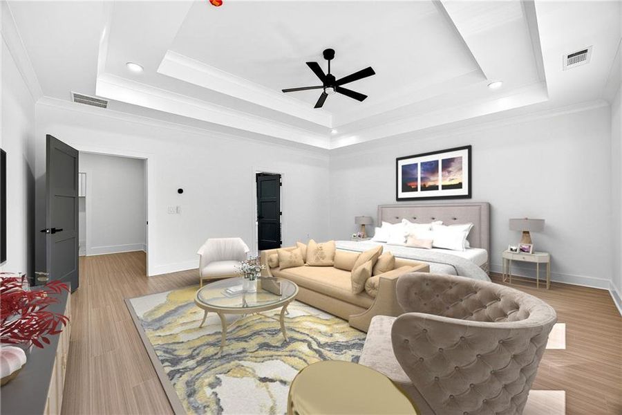 Furnished interior view inside a new home in , Auburn (Image 30).