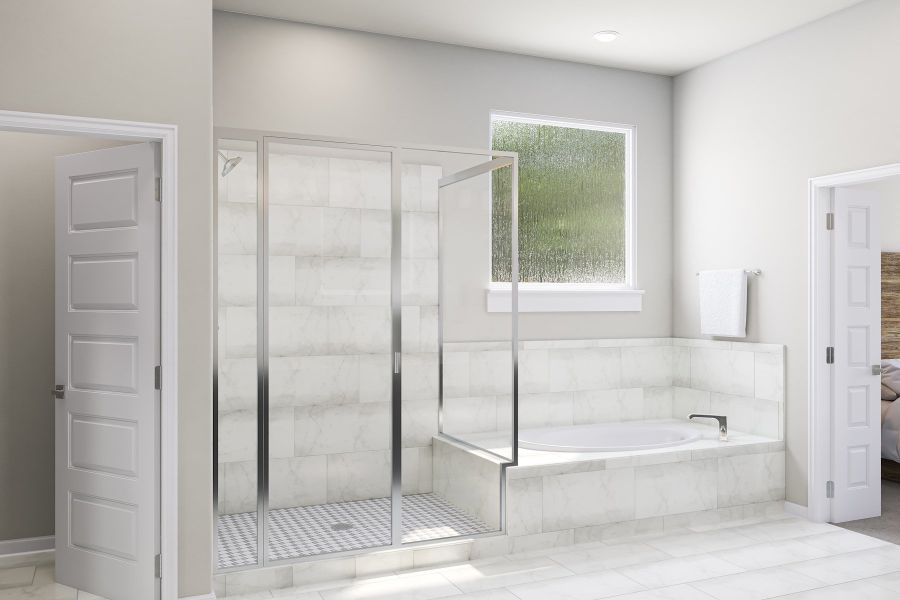 Furnished interior view inside a new home in Lariat, Liberty Hill (Image 15).