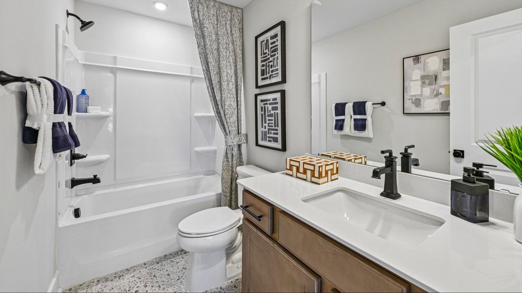 The Westport Plan by DRB Homes in Miller Farm - Secondary Bathroom The Westport Plan by DRB Homes in Miller Farm - Secondary Bathroom