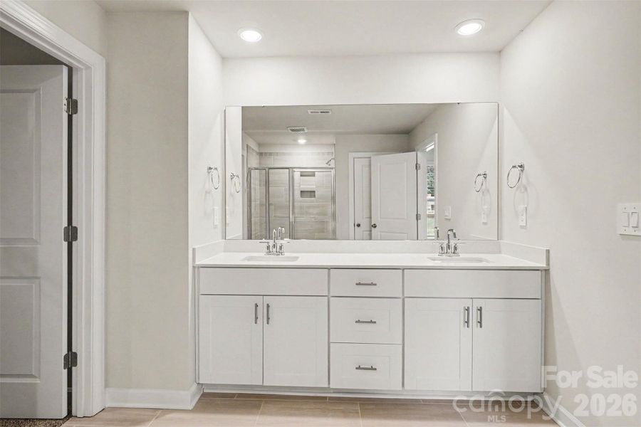 Furnished interior view inside a new home in Shepherds Landing, Mooresville (Image 10).