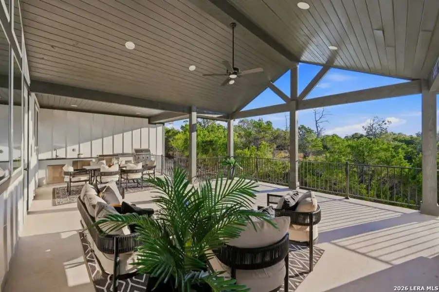 Exterior details and patio area of a home in , Fischer (Image 21).