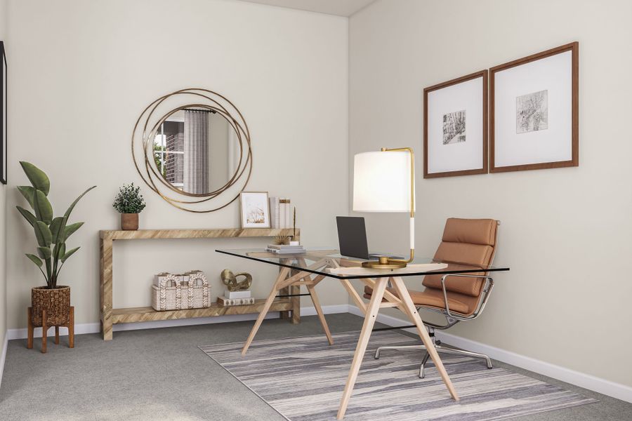 Representative furnished interior of a home built from the Rainey by Tri Pointe Homes in Lariat, Liberty Hill (Image 8).