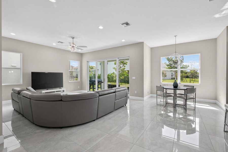 Furnished interior view inside a new home in , The Acreage (Image 62).