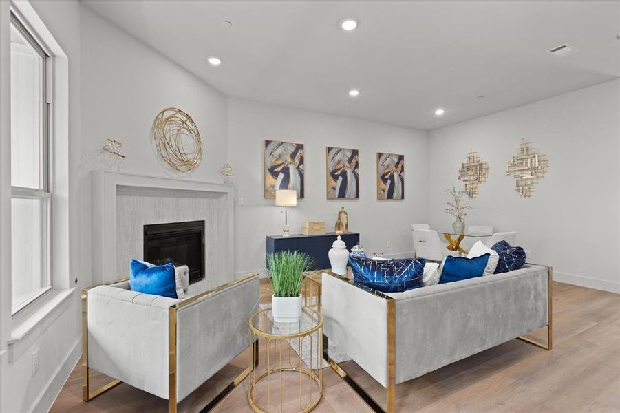 Furnished interior view inside a new home in , Lake Dallas (Image 16). Furnished interior view inside a new home in , Lake Dallas (Image 16).