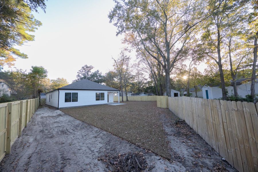 Exterior details and patio area of a home in , North Charleston (Image 40).