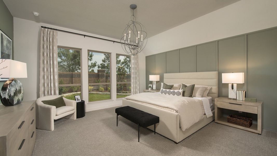 Furnished interior view inside a new home in Midline, Houston (Image 27).