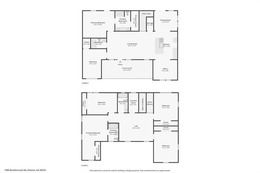 2D floor plan layout of this home in , Atlanta, GA (Image 7).