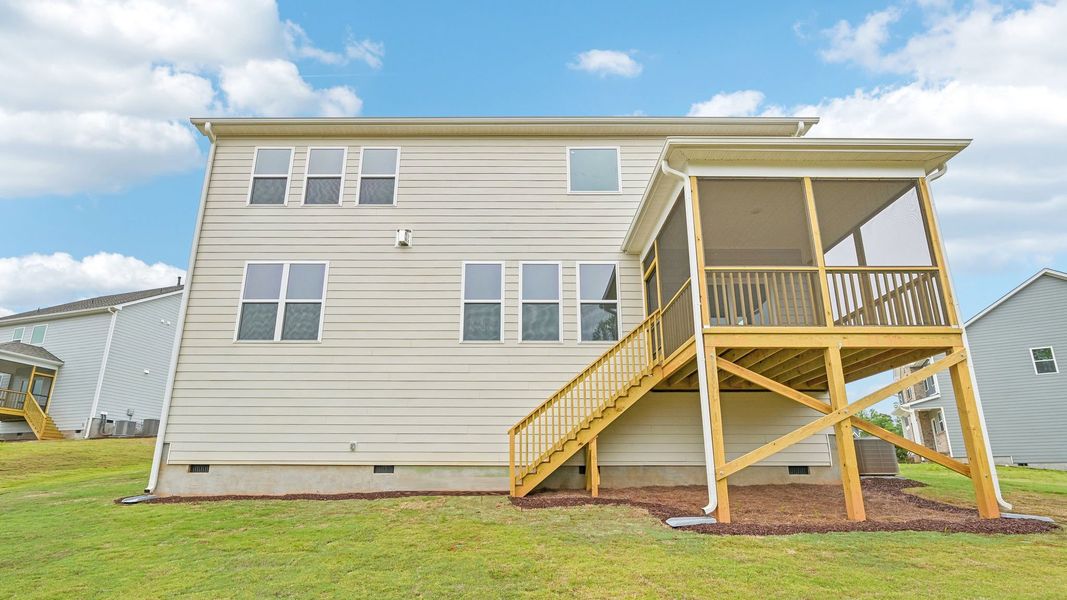 Exterior details and patio area of a home in Kalas Falls, Wake Forest (Image 18).