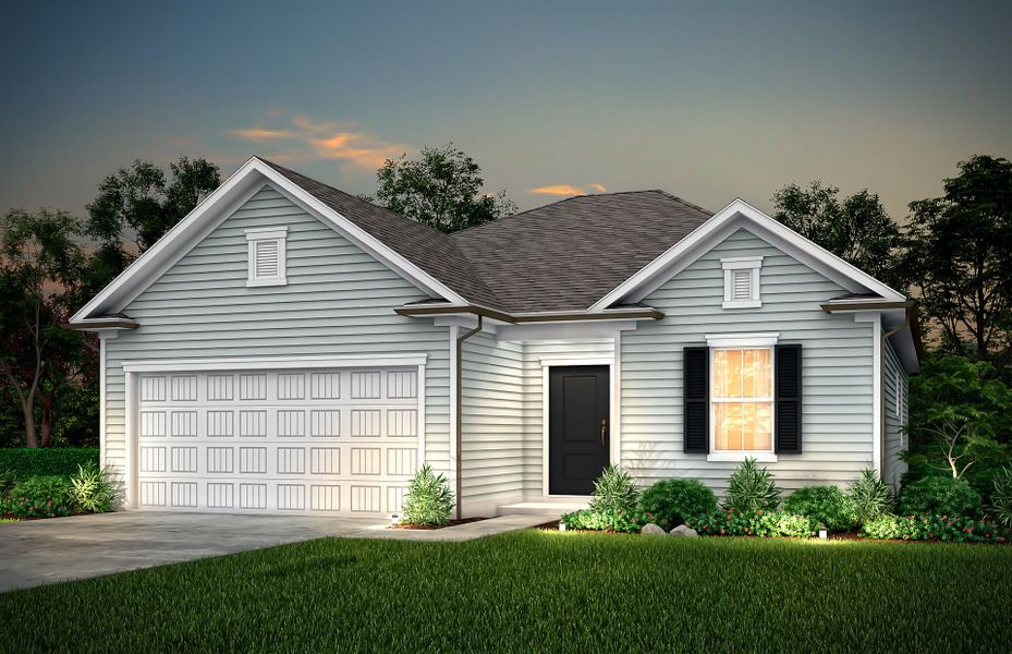 Front exterior of a new home in Crescent Cove, Myrtle Beach, SC, highlighting curb appeal (Image 13).