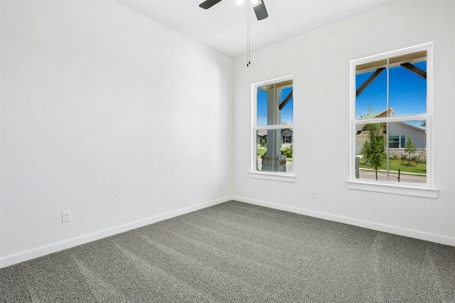 Spacious, unfurnished interior of a new home in The Colony, Bastrop (Image 22). Spacious, unfurnished interior of a new home in The Colony, Bastrop (Image 22).