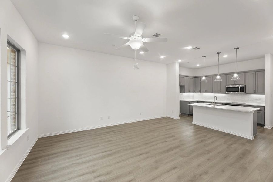 Open Kitchen-Living-Dining Room featuring the Milan Collection