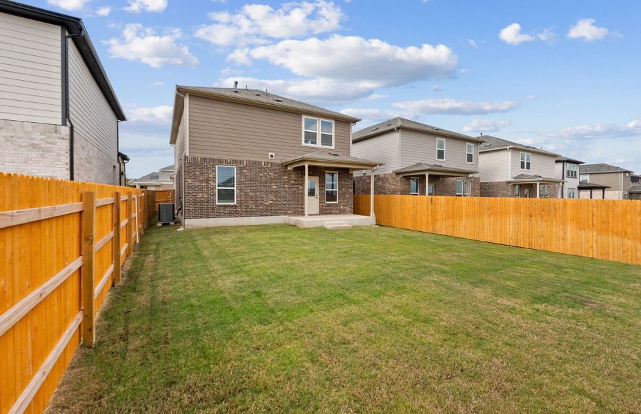 Exterior details and patio area of a home in Crosswinds, Kyle (Image 3). Exterior details and patio area of a home in Crosswinds, Kyle (Image 3).