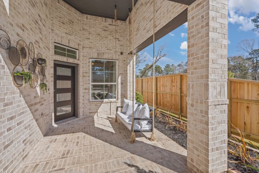 Representative exterior details of a home built from the Athens by Chesmar Homes in The Woodlands Hills, Willis (Image 3).