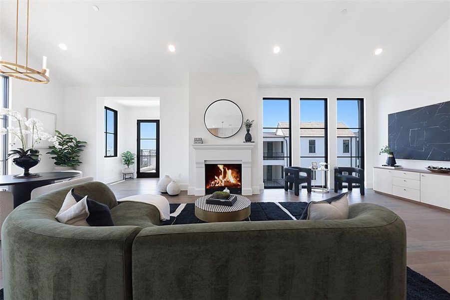 Furnished interior view inside a new home in The Corvalla, Frisco (Image 12). Furnished interior view inside a new home in The Corvalla, Frisco (Image 12).