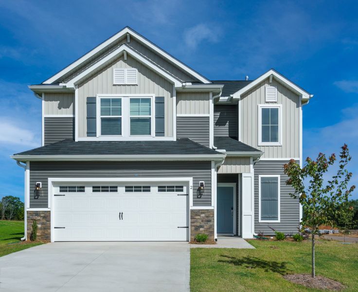 Representative exterior photo of a completed home built from the The Kennedy by Cothran Homes in Holly Ridge, Greenville, SC (Image 26).