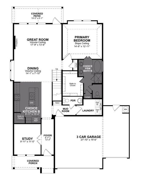 2D floor plan layout of this home in Arabella on the Prairie, Richmond, TX (Image 3).