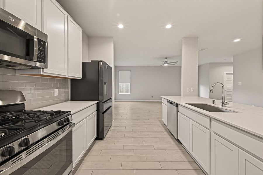 It provides plenty of room to move around, making it easy to cook and prepare meals comfortably.