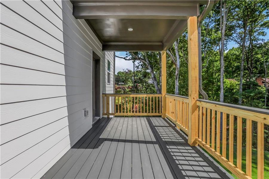 Exterior details and patio area of a home in Easton Walk, Lawrenceville (Image 3).