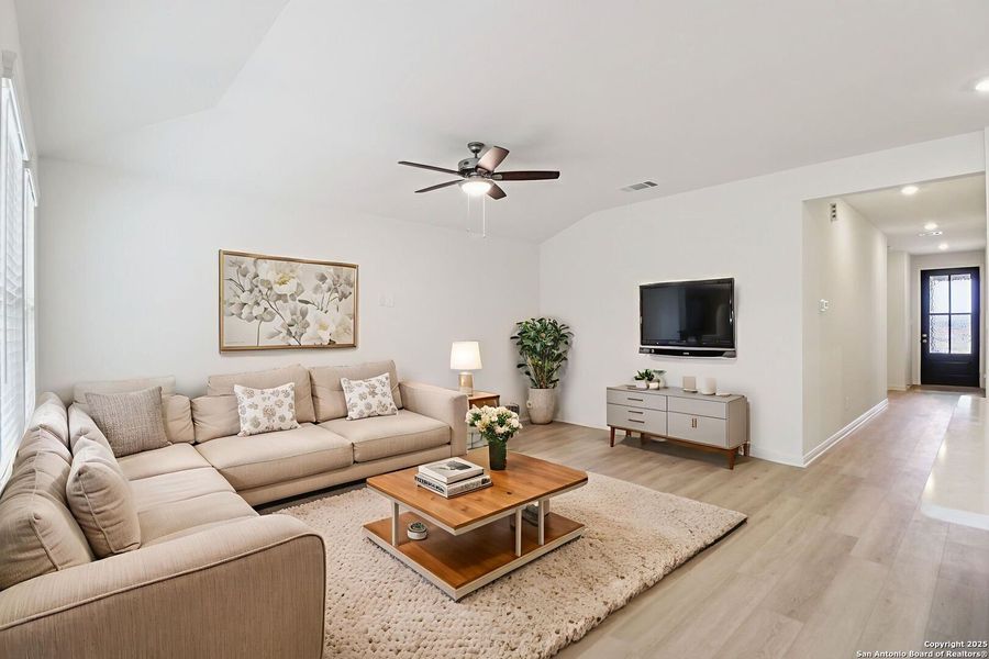 Furnished interior view inside a new home in Remington Ranch, San Antonio (Image 10). Furnished interior view inside a new home in Remington Ranch, San Antonio (Image 10).