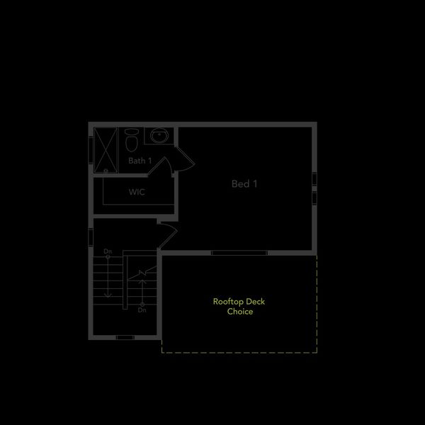 2D floor plan layout of this home in Thompson River Ranch, Johnstown, CO (Image 6).