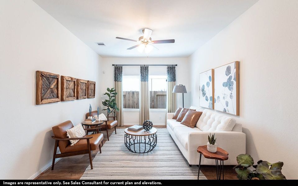 Furnished interior view inside a new home in The Canopies, Splendora (Image 9).