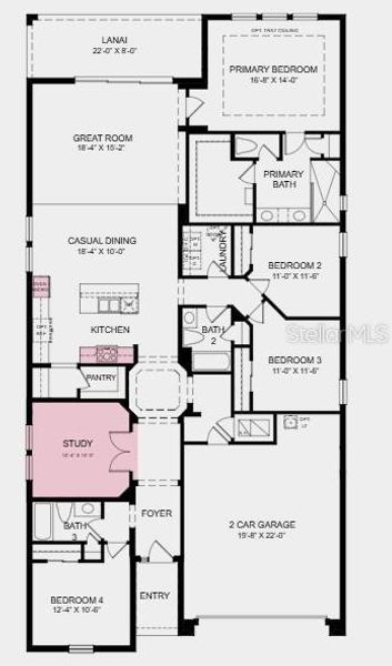 2D floor plan layout of this home in Windward Preserve, Cocoa, FL (Image 2). 2D floor plan layout of this home in Windward Preserve, Cocoa, FL (Image 2).