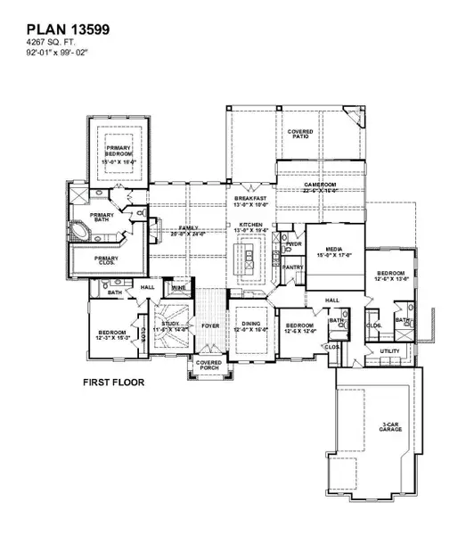 2D floor plan layout of this home in Twinwood, Simonton, TX (Image 3).