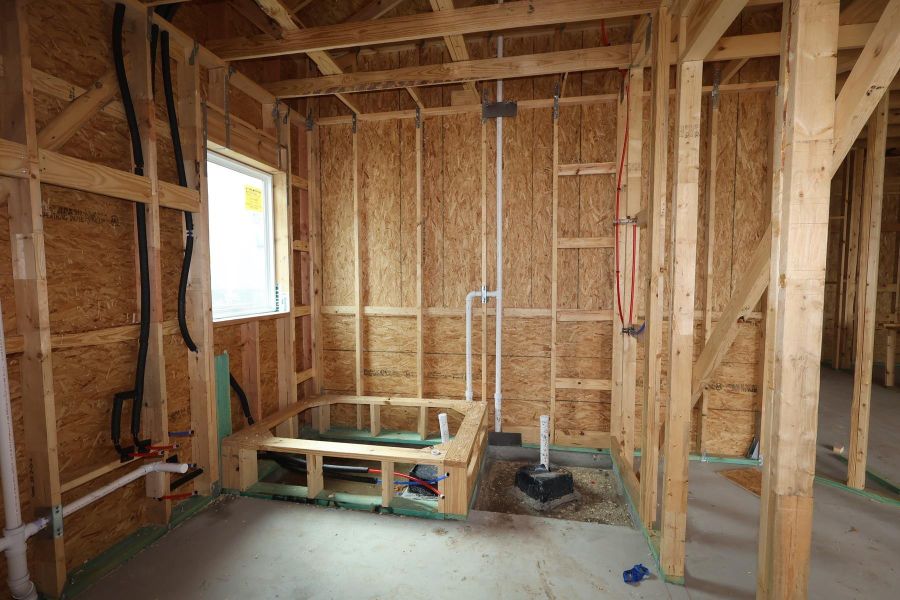 In-progress construction of a new home in Pomona 45' Homesites, Manvel, TX (Image 5).