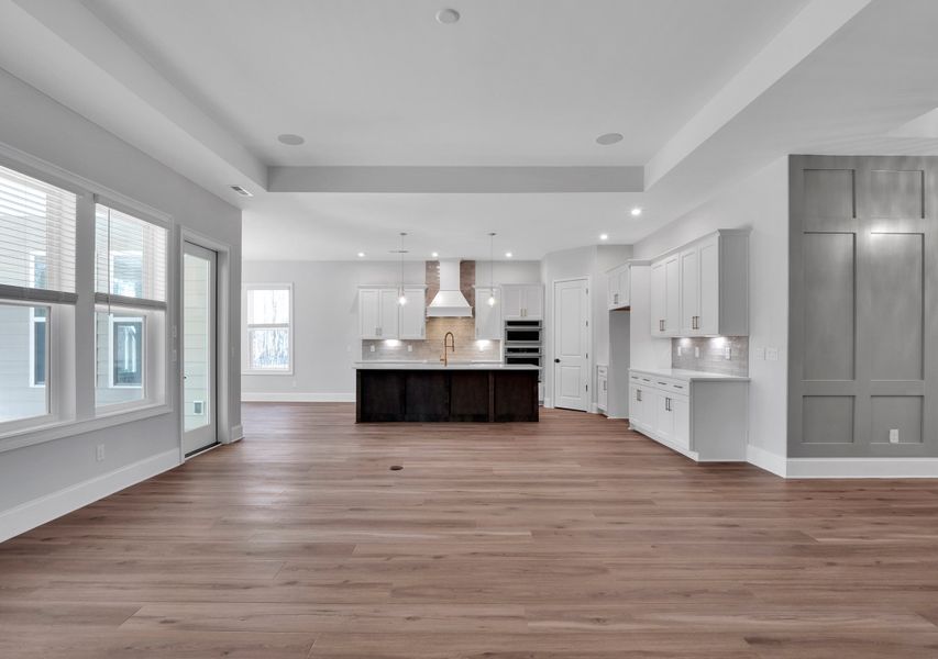 Great Room into Kitchen Great Room into Kitchen