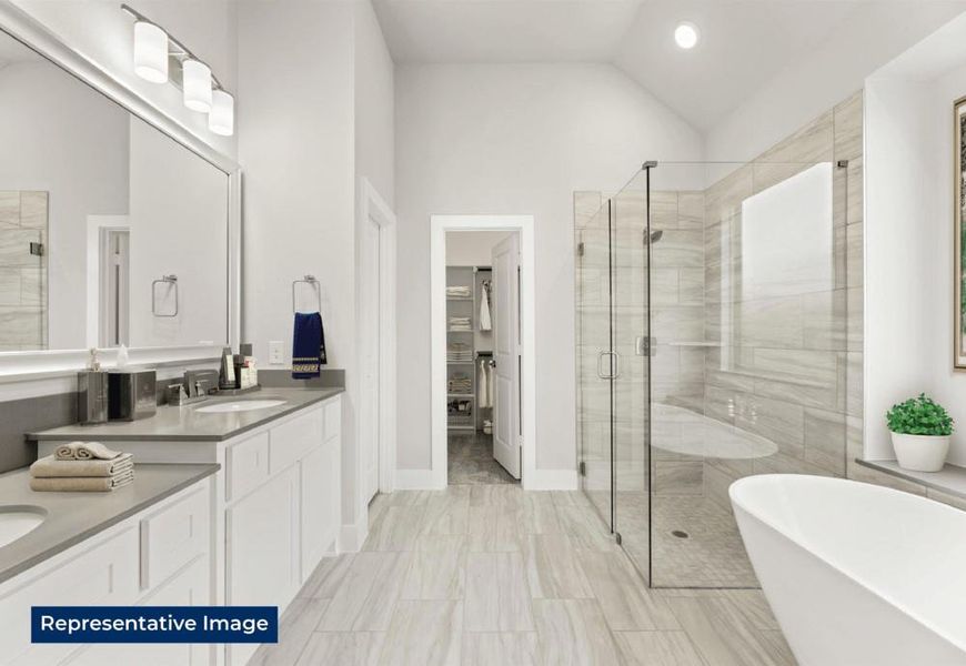 Furnished interior view inside a new home in High Country, Burleson (Image 7).