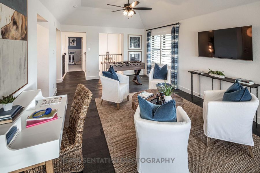 Furnished interior view inside a new home in Jordan Ranch: 65ft. lots, Fulshear (Image 22).