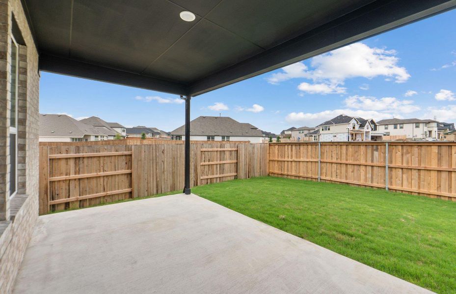 Exterior details and patio area of a home in Sunfield, Buda (Image 21). Exterior details and patio area of a home in Sunfield, Buda (Image 21).