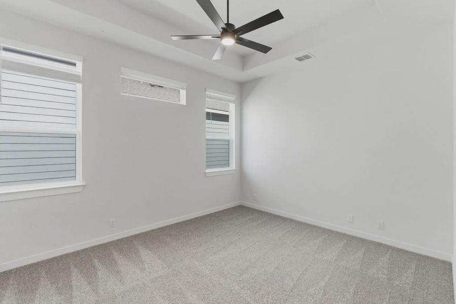Representative unfurnished interior of a home built from the Sacha by Chesmar Homes in The Crossvine, Forney (Image 8).