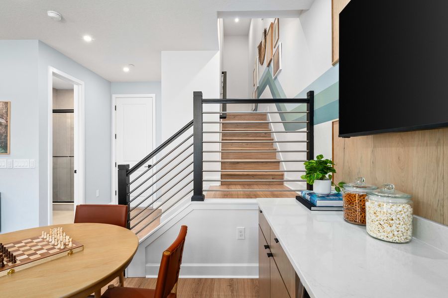 Representative furnished interior of a home built from the Seaglass by Tri Pointe Homes in EvenTide, New Smyrna Beach (Image 50).