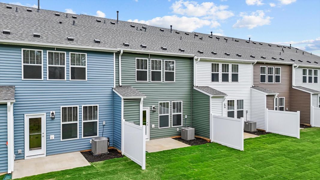 Vibrant rear outdoor space featuring a spacious backyard and exceptional craftsmanship located in Spartanburg, SC