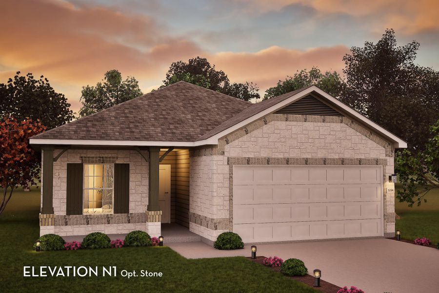 Representative exterior photo of a completed home built from the Frio by CastleRock Communities in Tabor Ranch, Ponder, TX (Image 15). Representative exterior photo of a completed home built from the Frio by CastleRock Communities in Tabor Ranch, Ponder, TX (Image 15).