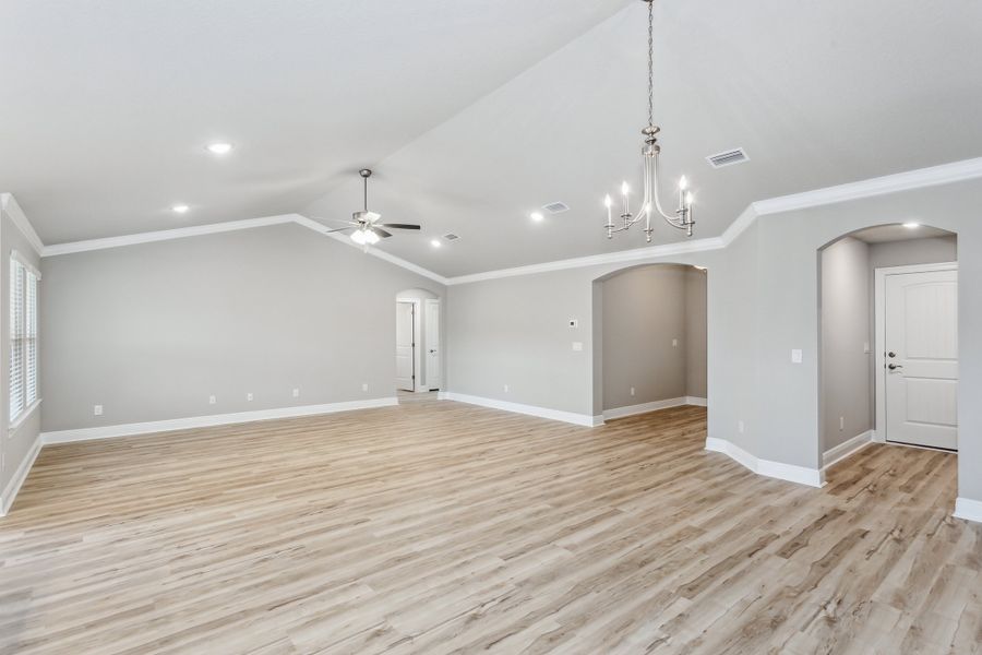Representative unfurnished interior of a home built from the The Liberty by Herbst Homes in Clear Water Landing, Milton (Image 24).