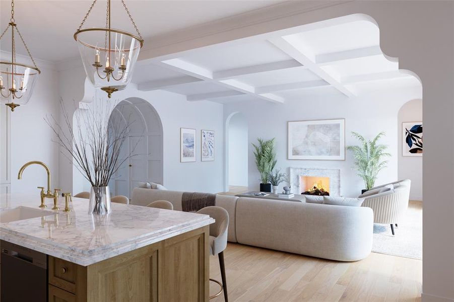 Furnished interior view inside a new home in , Dallas (Image 7).