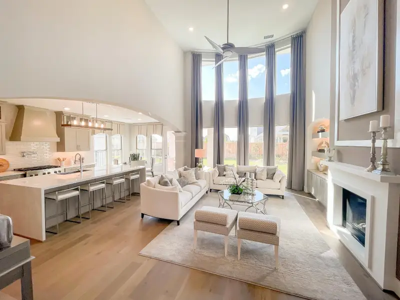 Furnished interior view inside a new home in Bridgeland, Cypress (Image 5).